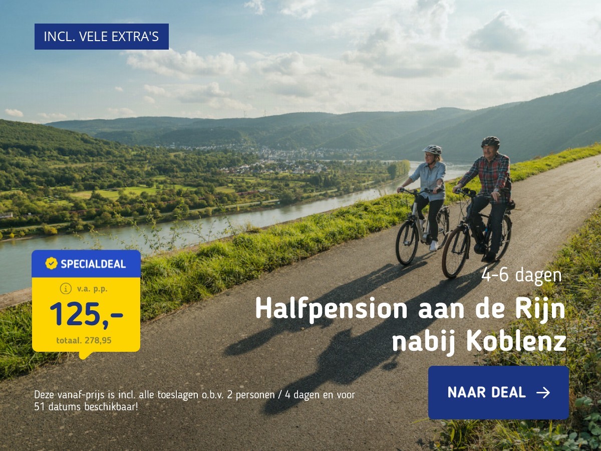 Halfpension aan de Rijn nabij Koblenz