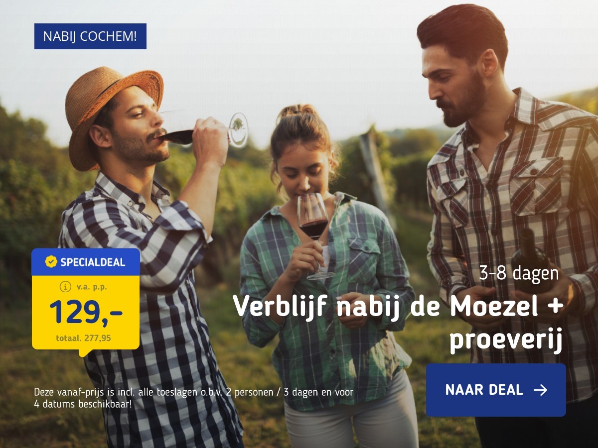 Verblijf nabij de Moezel + proeverij