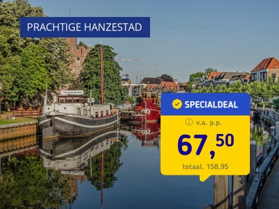 4*-hotel in Hanzestad Zwolle + ontbijt