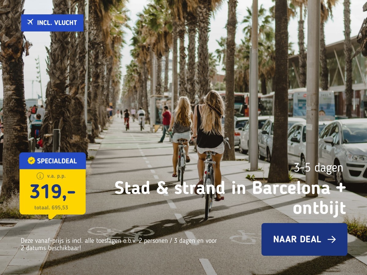 Stad & strand in Barcelona + ontbijt