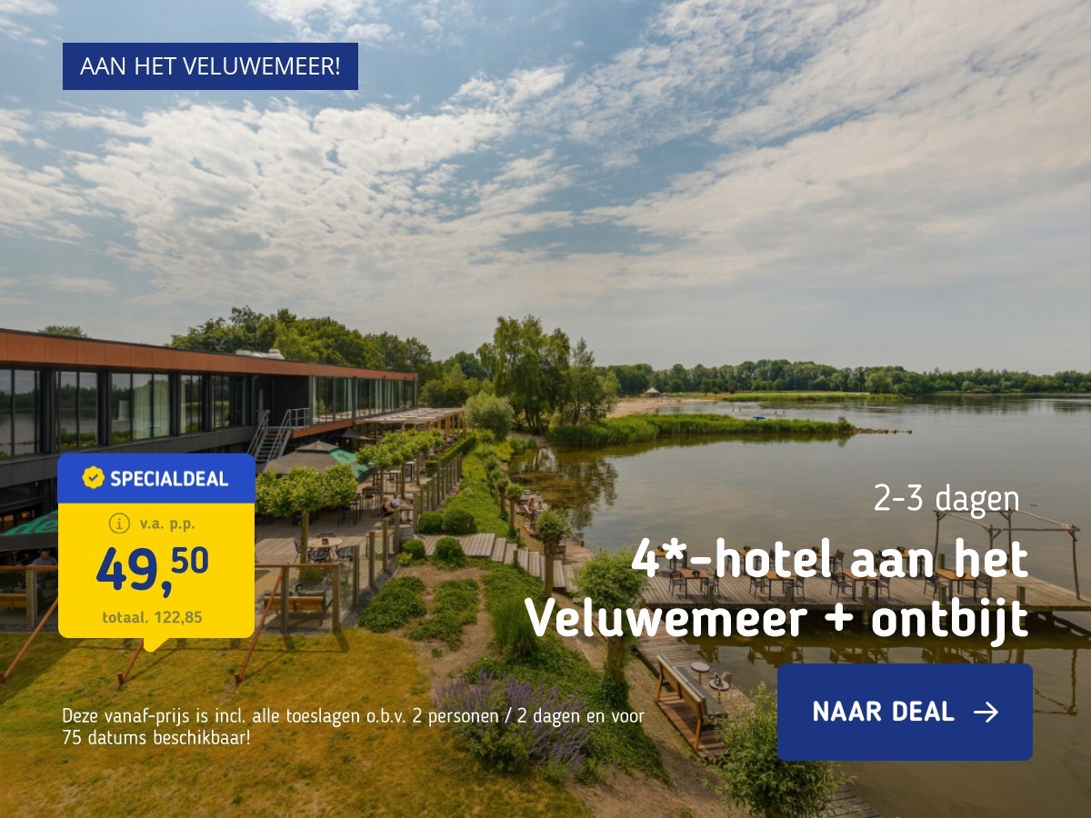 4*-hotel aan het Veluwemeer + ontbijt