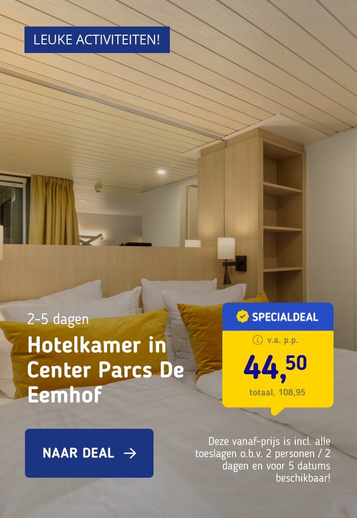 Hotelkamer in Center Parcs De Eemhof