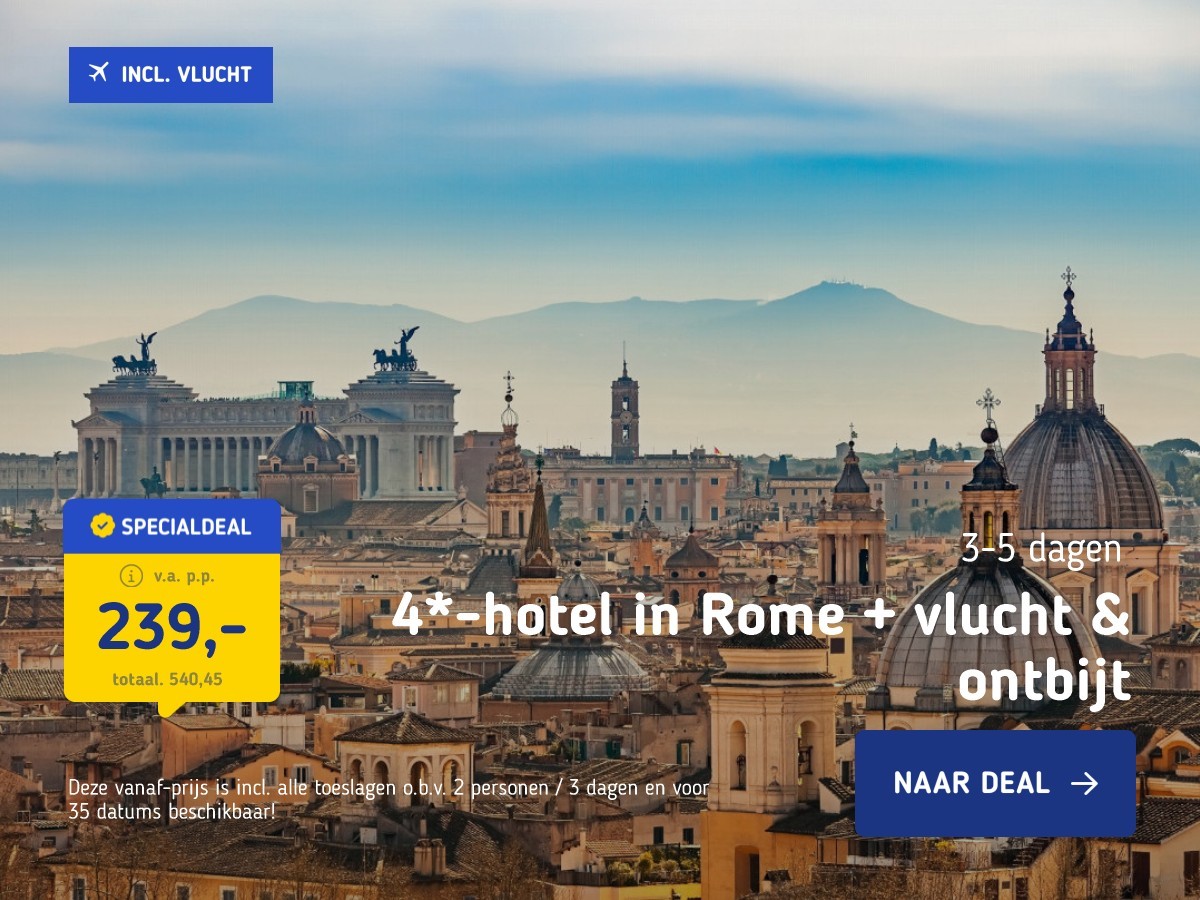 4*-hotel in Rome + vlucht & ontbijt