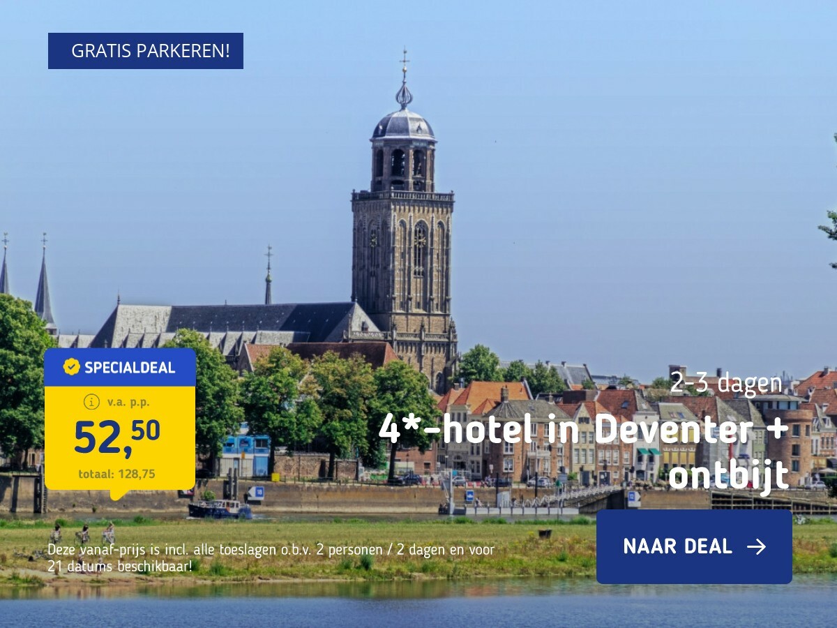 4*-hotel in Deventer + ontbijt