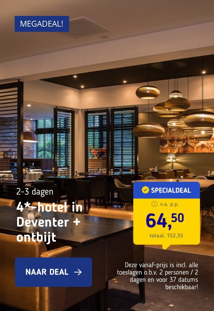 4*-hotel in Deventer + ontbijt