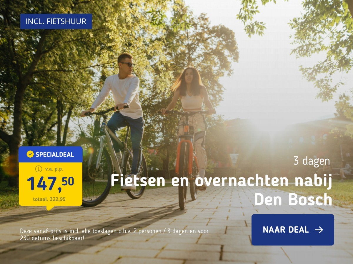 Fietsen en overnachten nabij Den Bosch