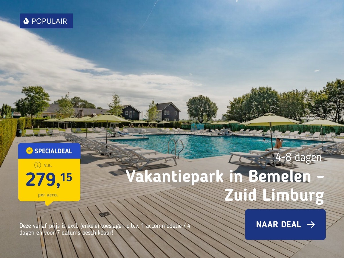 Vakantiepark in Bemelen - Zuid Limburg