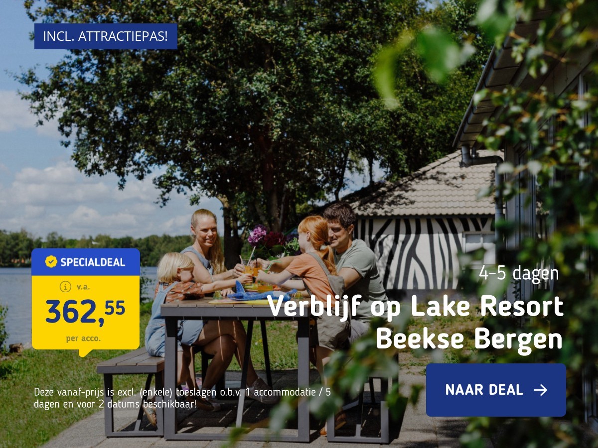 Verblijf op Lake Resort Beekse Bergen