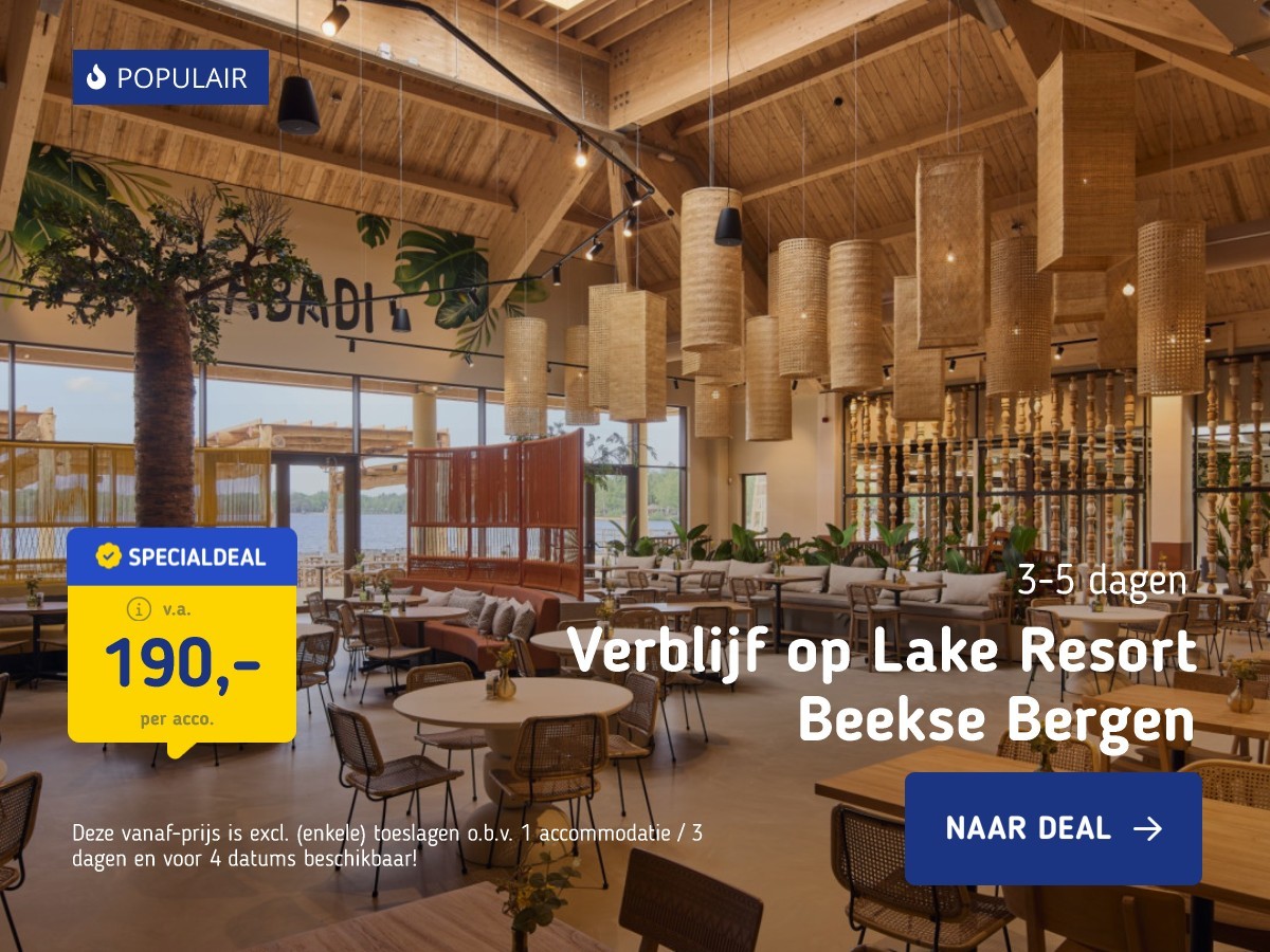 Verblijf op Lake Resort Beekse Bergen