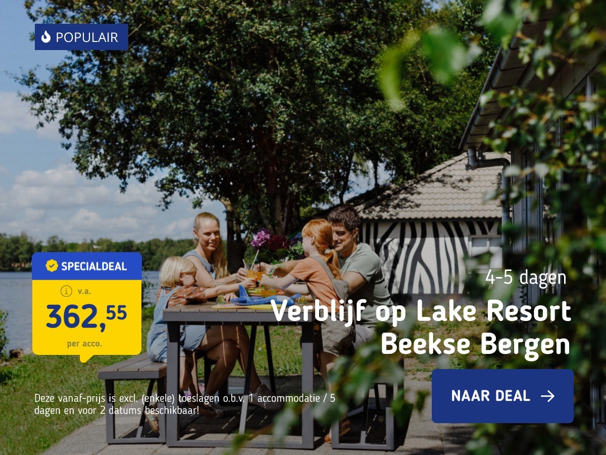 Verblijf op Lake Resort Beekse Bergen