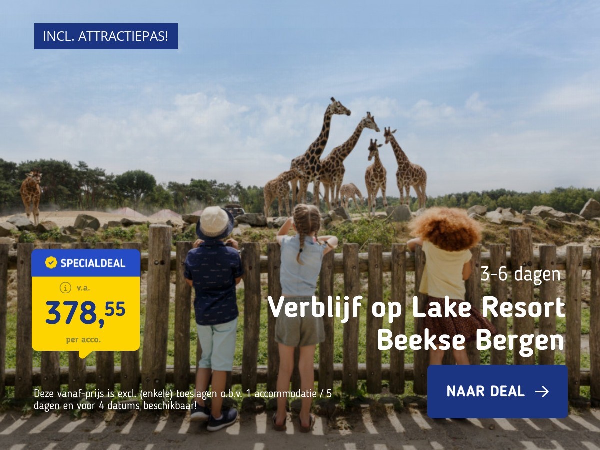 Verblijf op Lake Resort Beekse Bergen