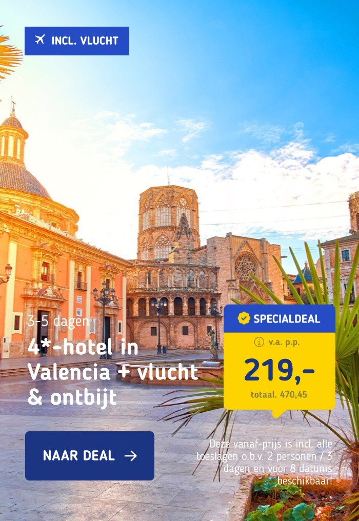 4*-hotel in Valencia + vlucht & ontbijt