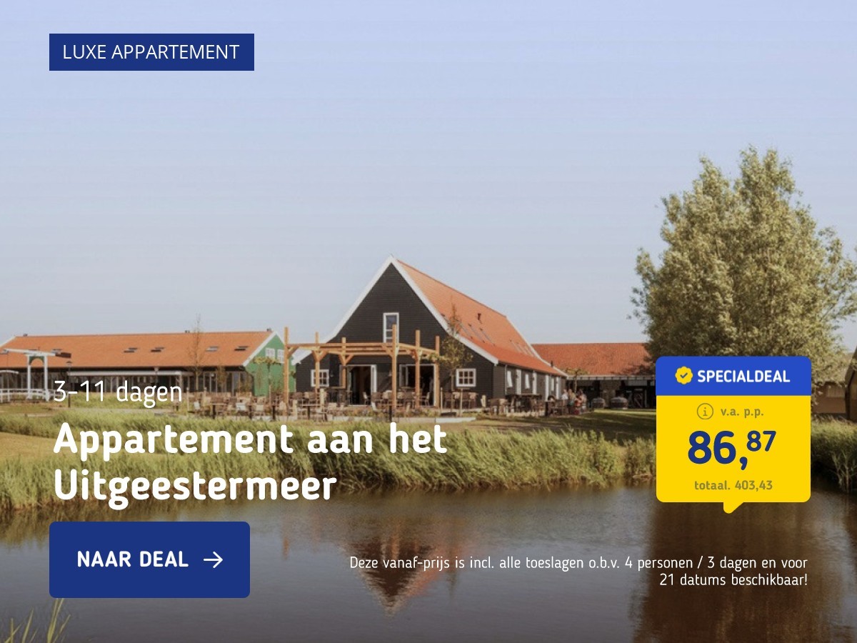 Appartement aan het Uitgeestermeer