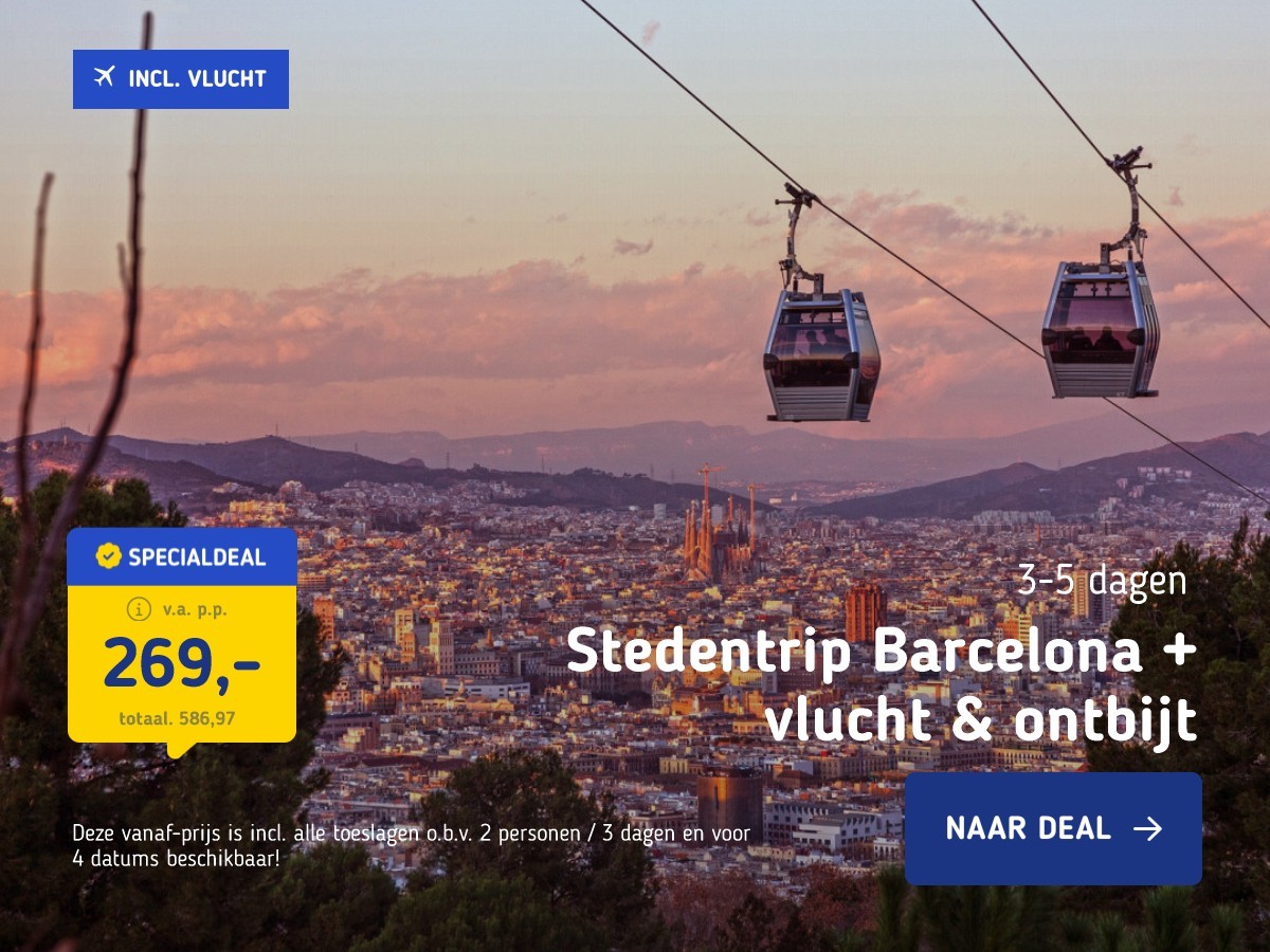 Stedentrip Barcelona + vlucht & ontbijt