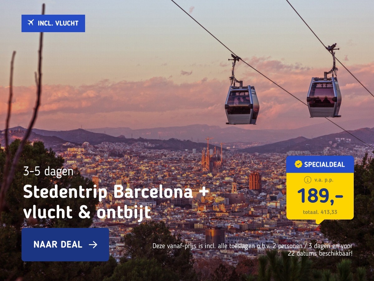 Stedentrip Barcelona + vlucht & ontbijt