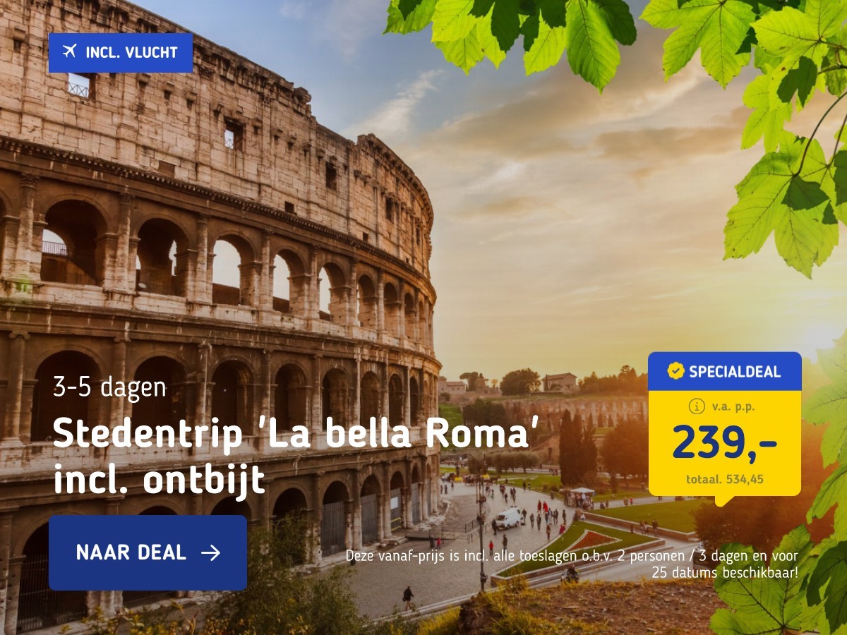 Stedentrip 'La bella Roma' incl. ontbijt