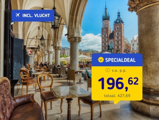 4*-hotel in Krakau + vlucht en ontbijt