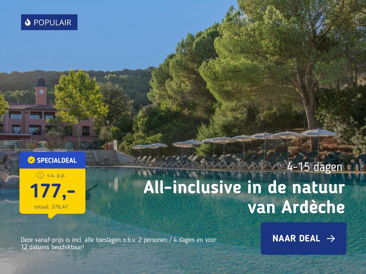 All-inclusive in de natuur van Ardèche