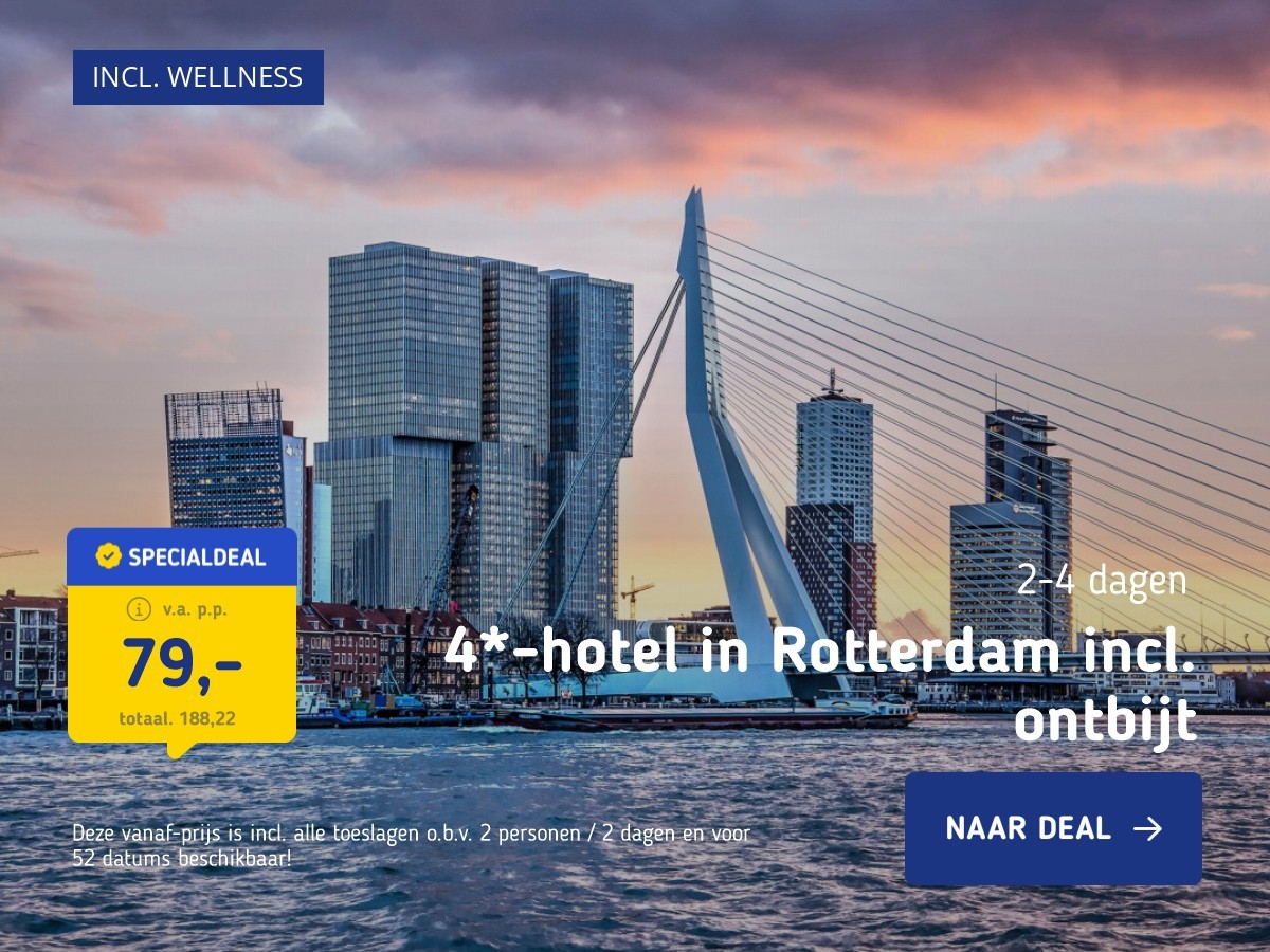 4*-hotel in Rotterdam incl. ontbijt