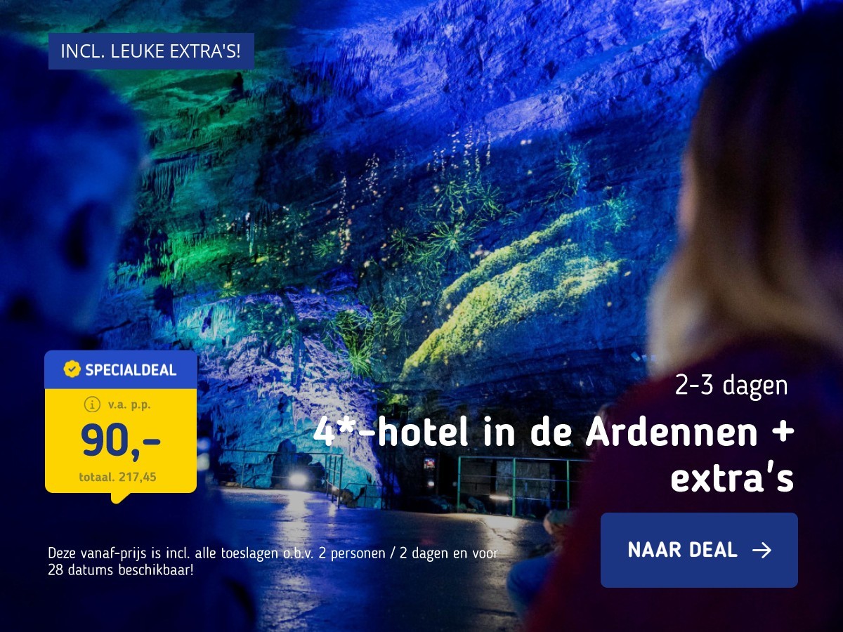 4*-hotel in de Ardennen + extra's