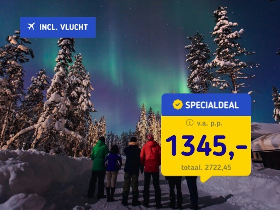 Lapland + vlucht, excursies & MEER!