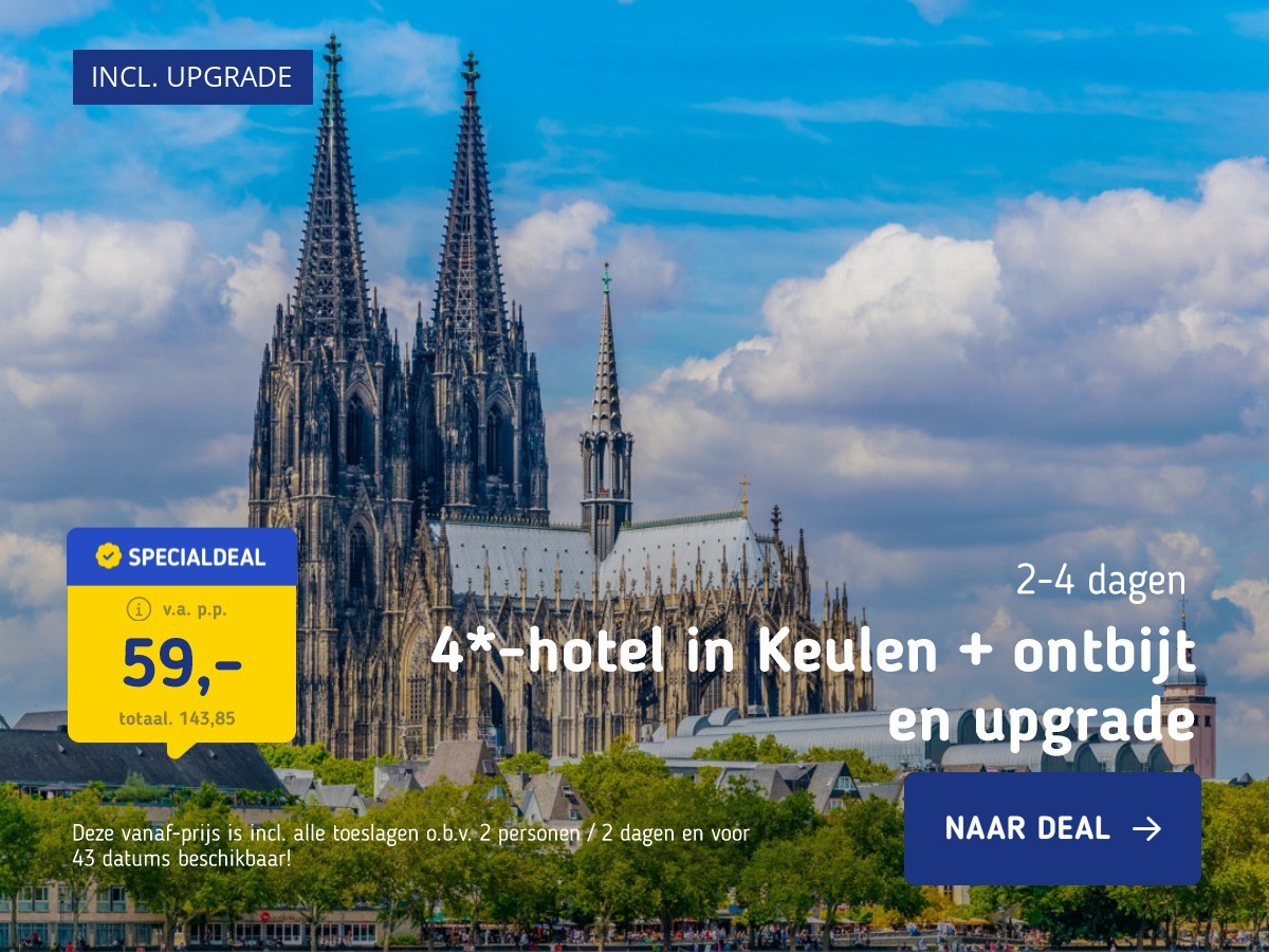 4*-hotel in Keulen + ontbijt en upgrade