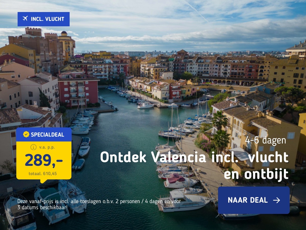 Ontdek Valencia incl. vlucht en ontbijt