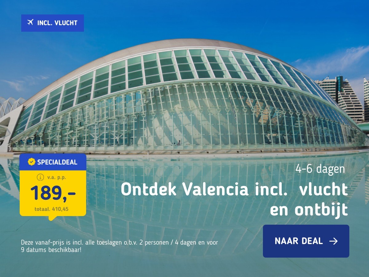 Ontdek Valencia incl. vlucht en ontbijt