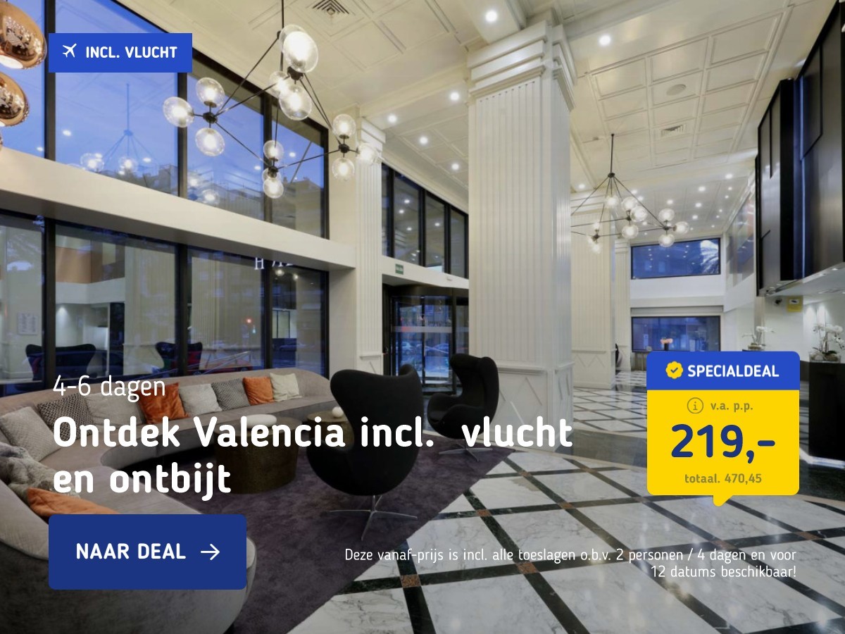 Ontdek Valencia incl. vlucht en ontbijt