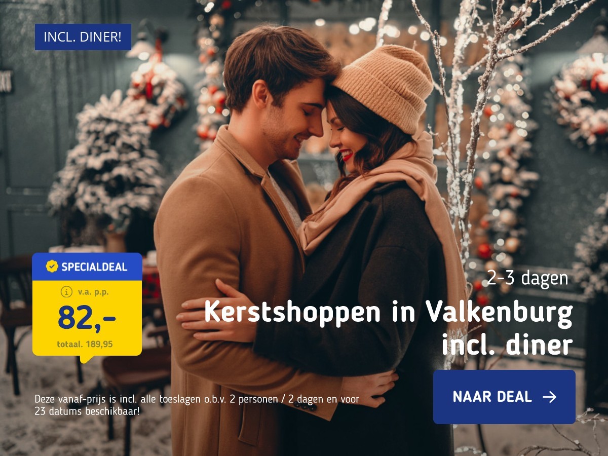 Kerstshoppen in Valkenburg incl. diner