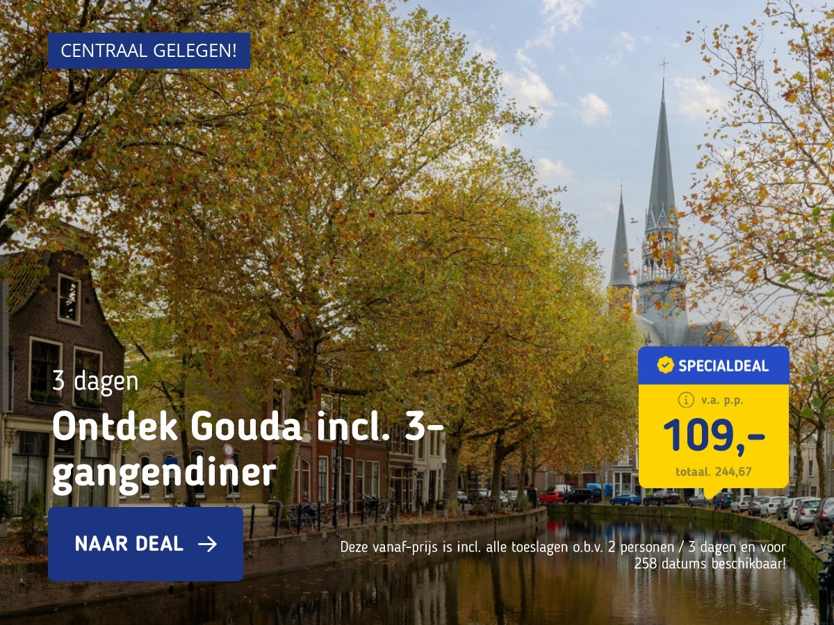 Ontdek Gouda incl. 3-gangendiner