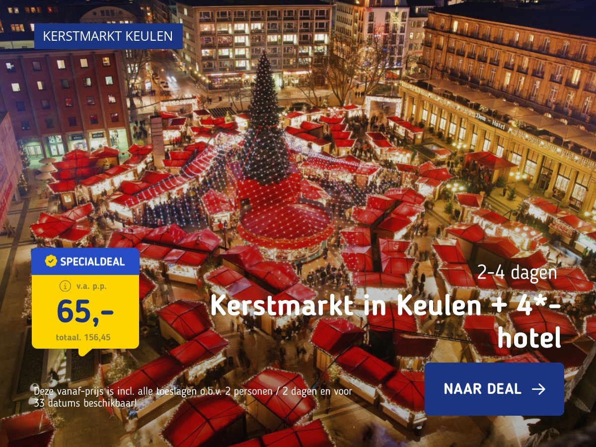 Kerstmarkt in Keulen + 4*-hotel