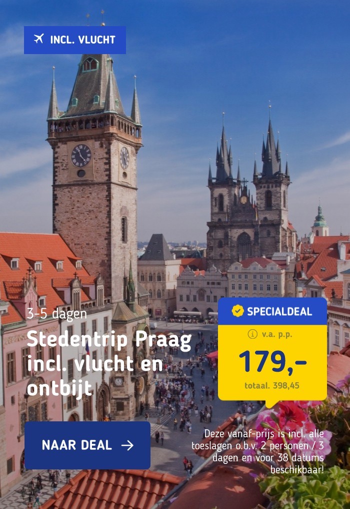 Stedentrip Praag incl. vlucht en ontbijt