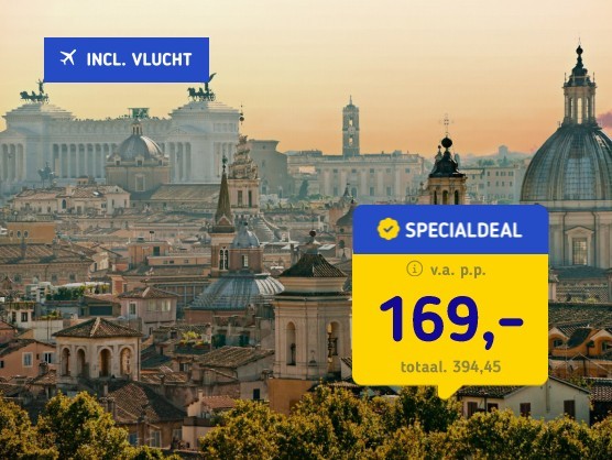 Stedentrip Rome incl. vlucht en ontbijt