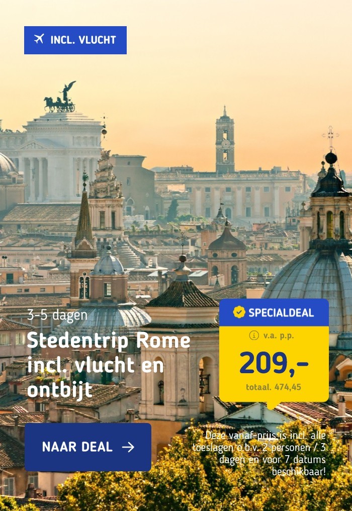 Stedentrip Rome incl. vlucht en ontbijt