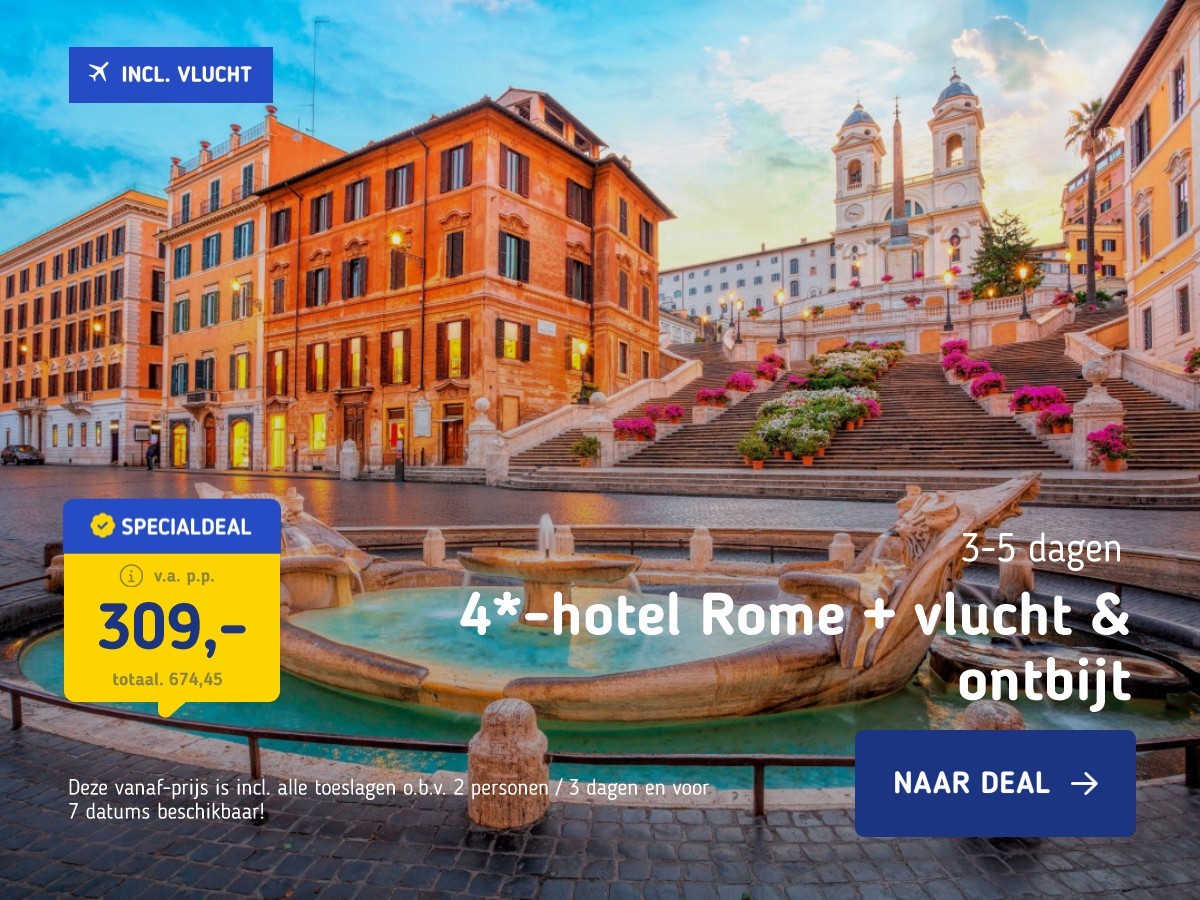 4*-hotel Rome + vlucht & ontbijt