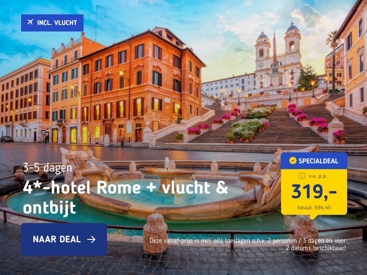 4*-hotel Rome + vlucht & ontbijt