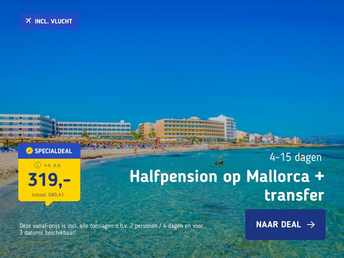 Halfpension op Mallorca + transfer