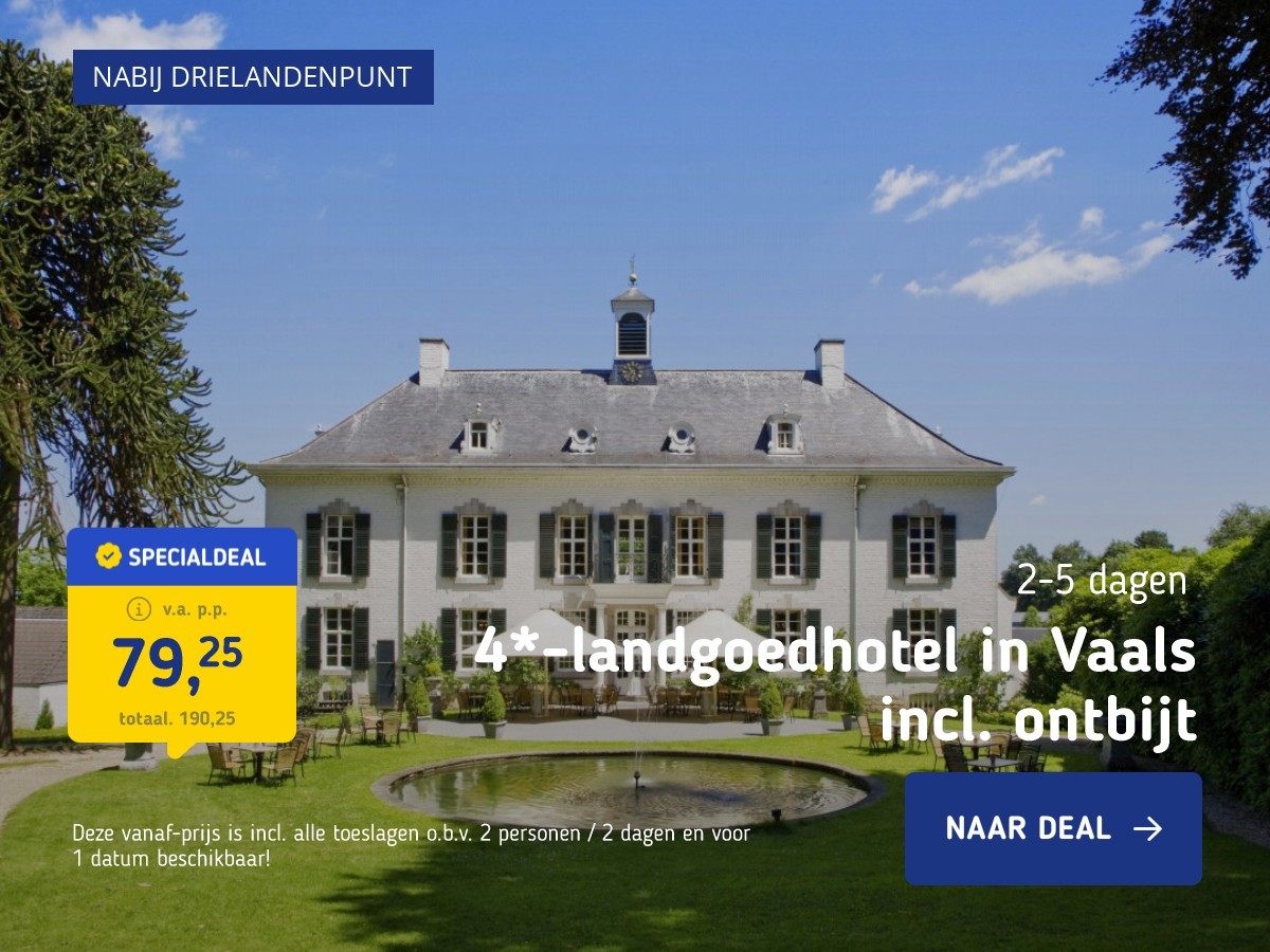 4*-landgoedhotel in Vaals incl. ontbijt