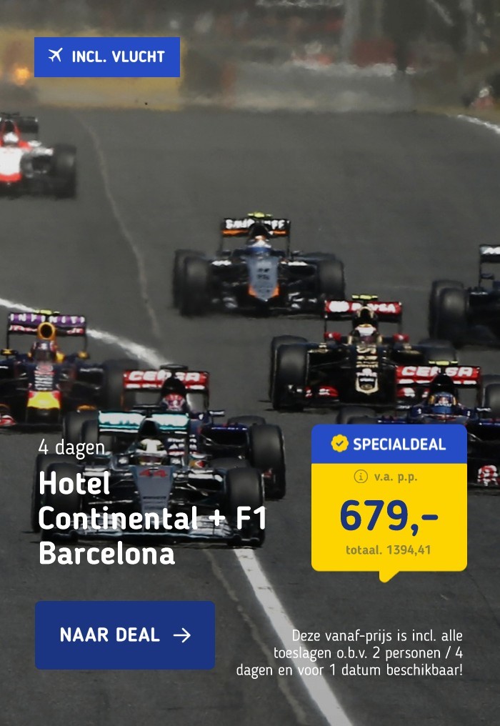 Hotel Continental + F1 Barcelona +vlucht