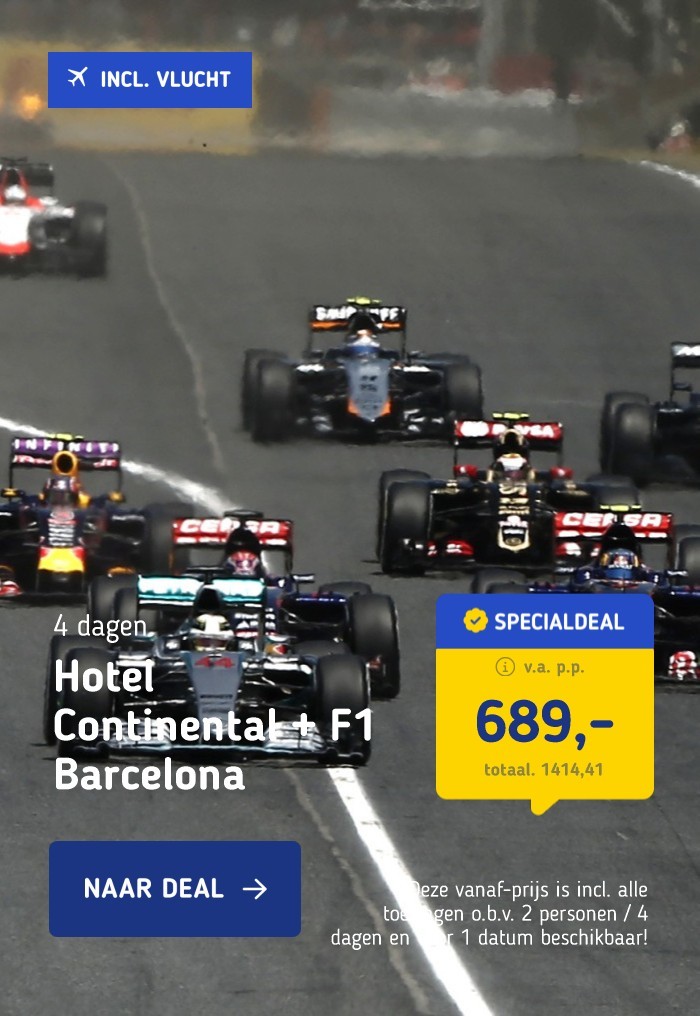 Hotel Continental + F1 Barcelona +vlucht