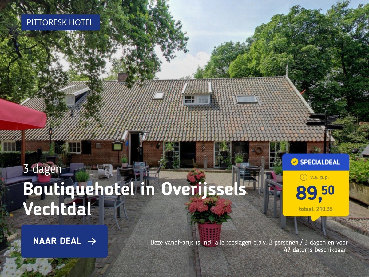 Boutiquehotel in Overijssels Vechtdal