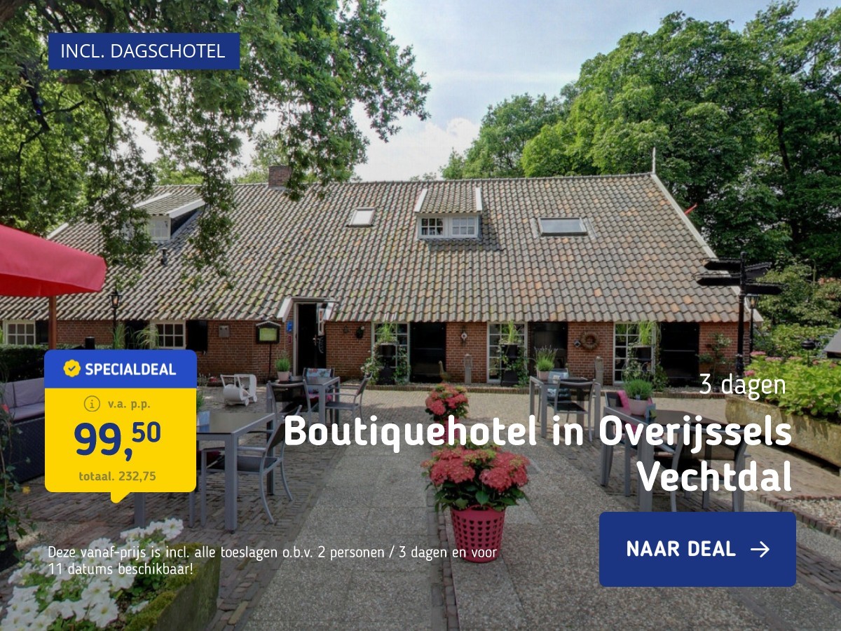 Boutiquehotel in Overijssels Vechtdal