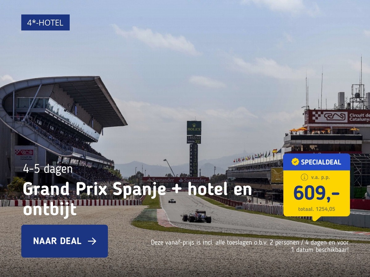 Grand Prix Spanje + hotel en ontbijt