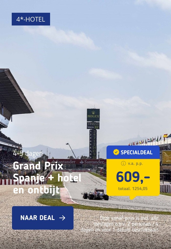 Grand Prix Spanje + hotel en ontbijt