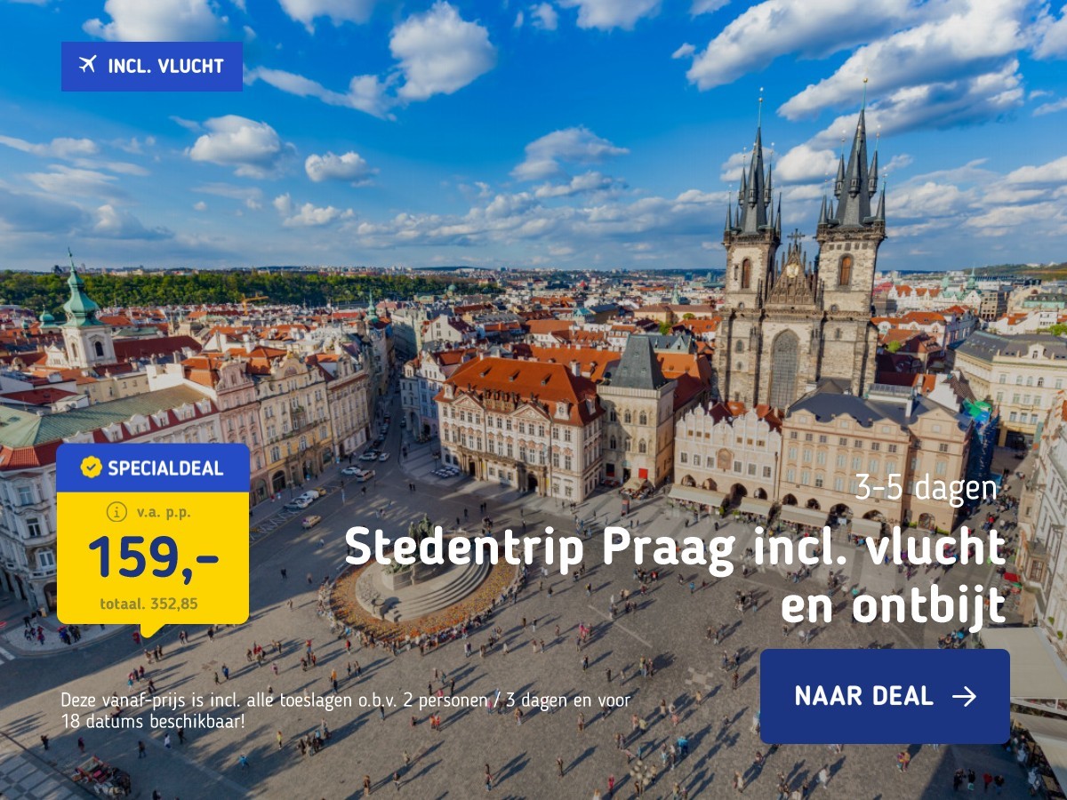 Stedentrip Praag incl. vlucht en ontbijt