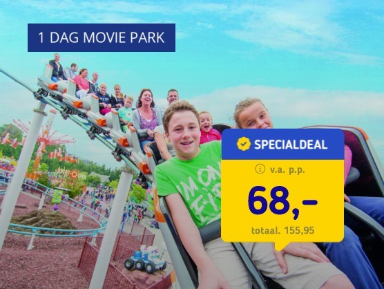 1 dag Movie Park + hotel in Mettman