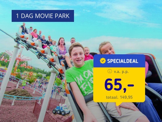 1 dag Movie Park + hotel in Mettman