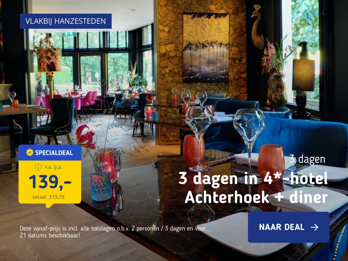 3 dagen in 4*-hotel Achterhoek + diner