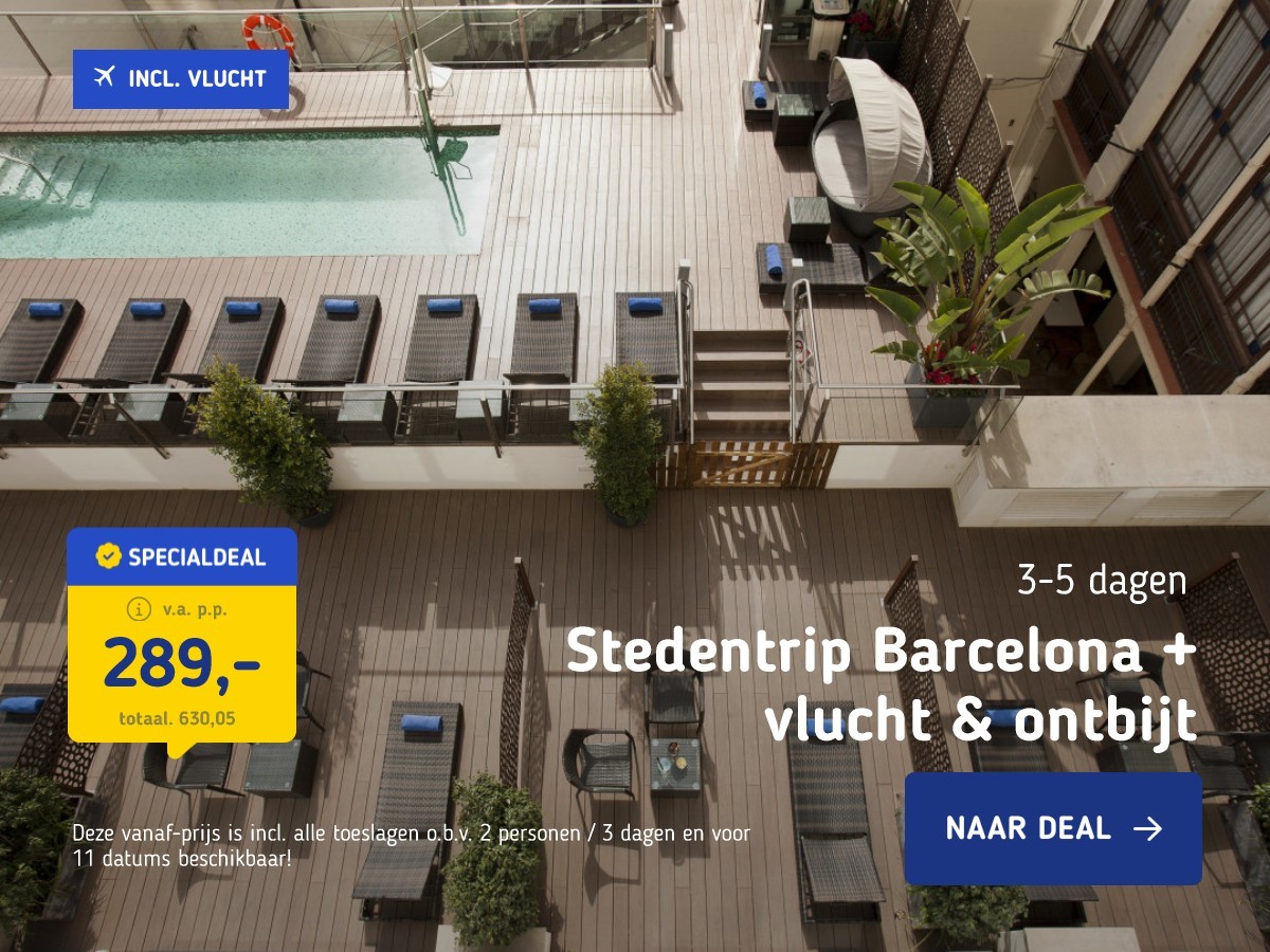 Stedentrip Barcelona + vlucht & ontbijt